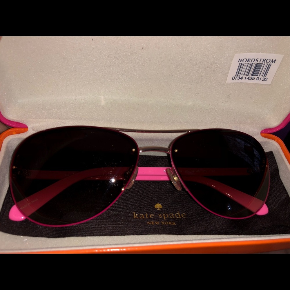 Pink Kate spade sunglasses